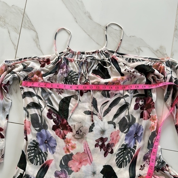 Lovers and Friends Tropical Oasis Dress in Ivory Floral Size Small NEW - Picture 4 of 4